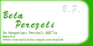 bela perczeli business card